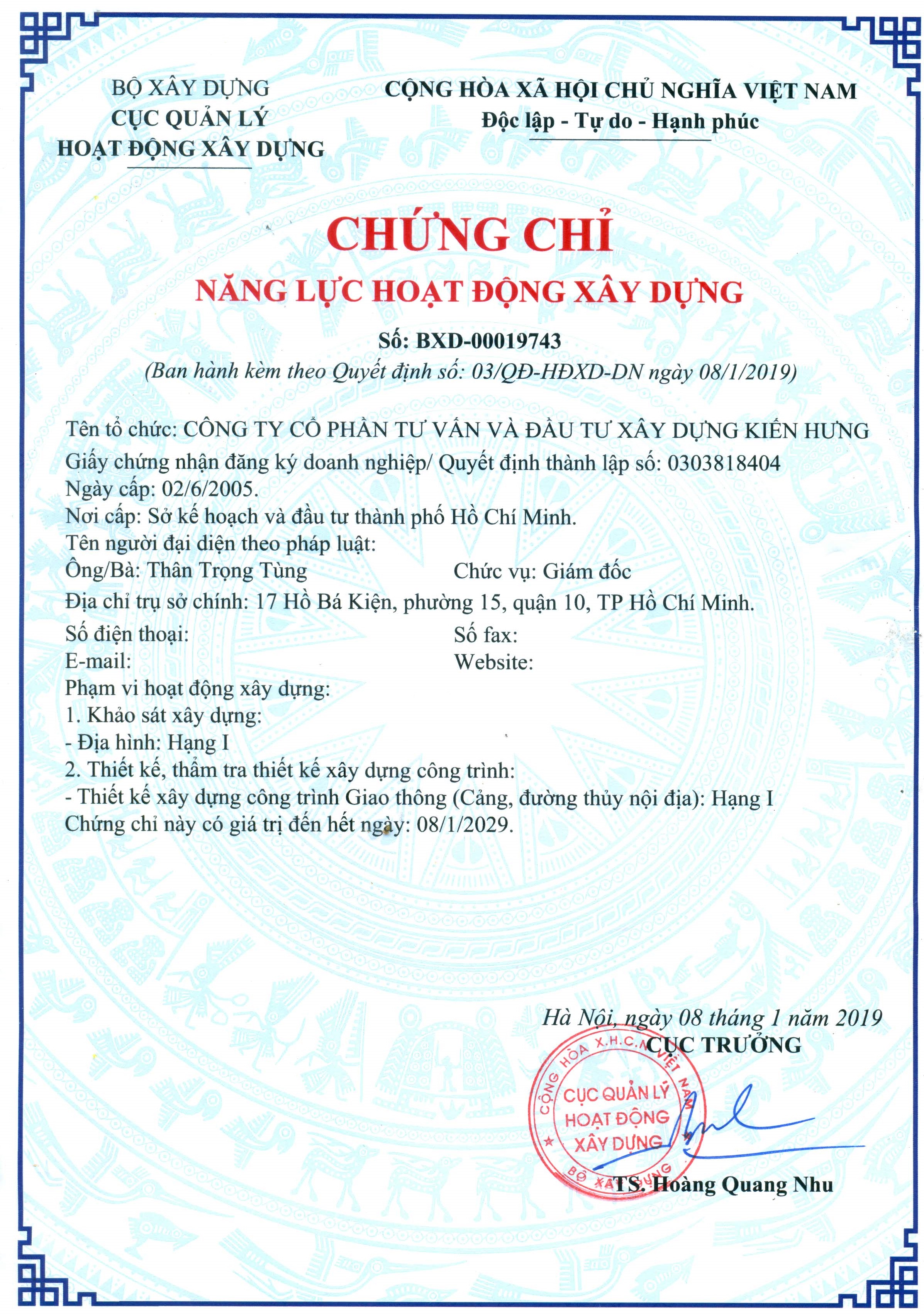 Chung chi NL hoat dong xay dung Kien Hung 01